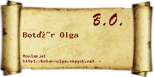 Botár Olga névjegykártya