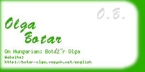 olga botar business card